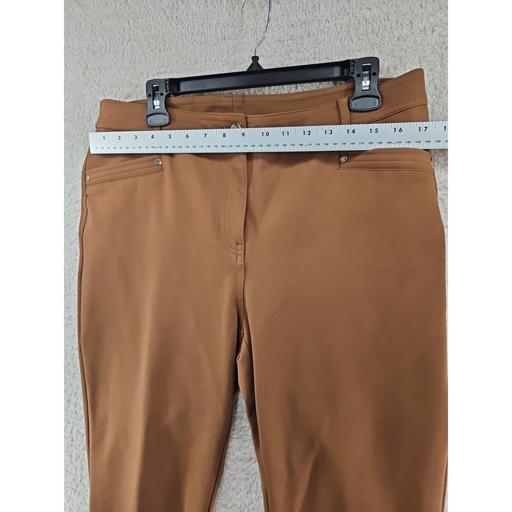 Chicos So Slimming Women's Refined Ponte Ankle Pants Brown Size 2 Regular - Picture 5 of 10